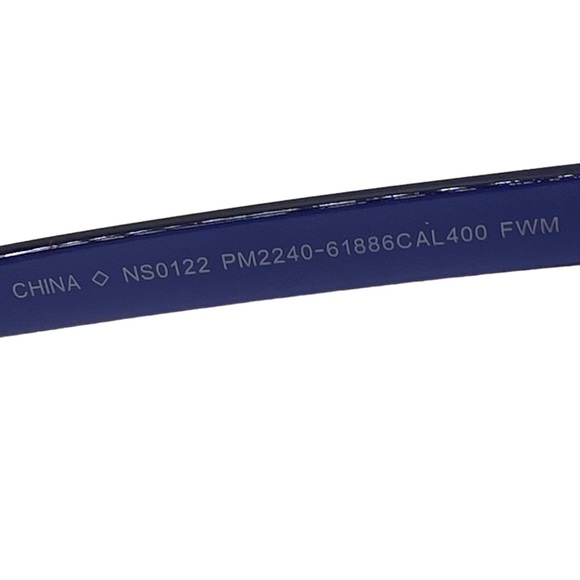 Fashion Sunglasses Deep Cobalt Blue with Pink Mirrored Lens - Picture 10 of 10